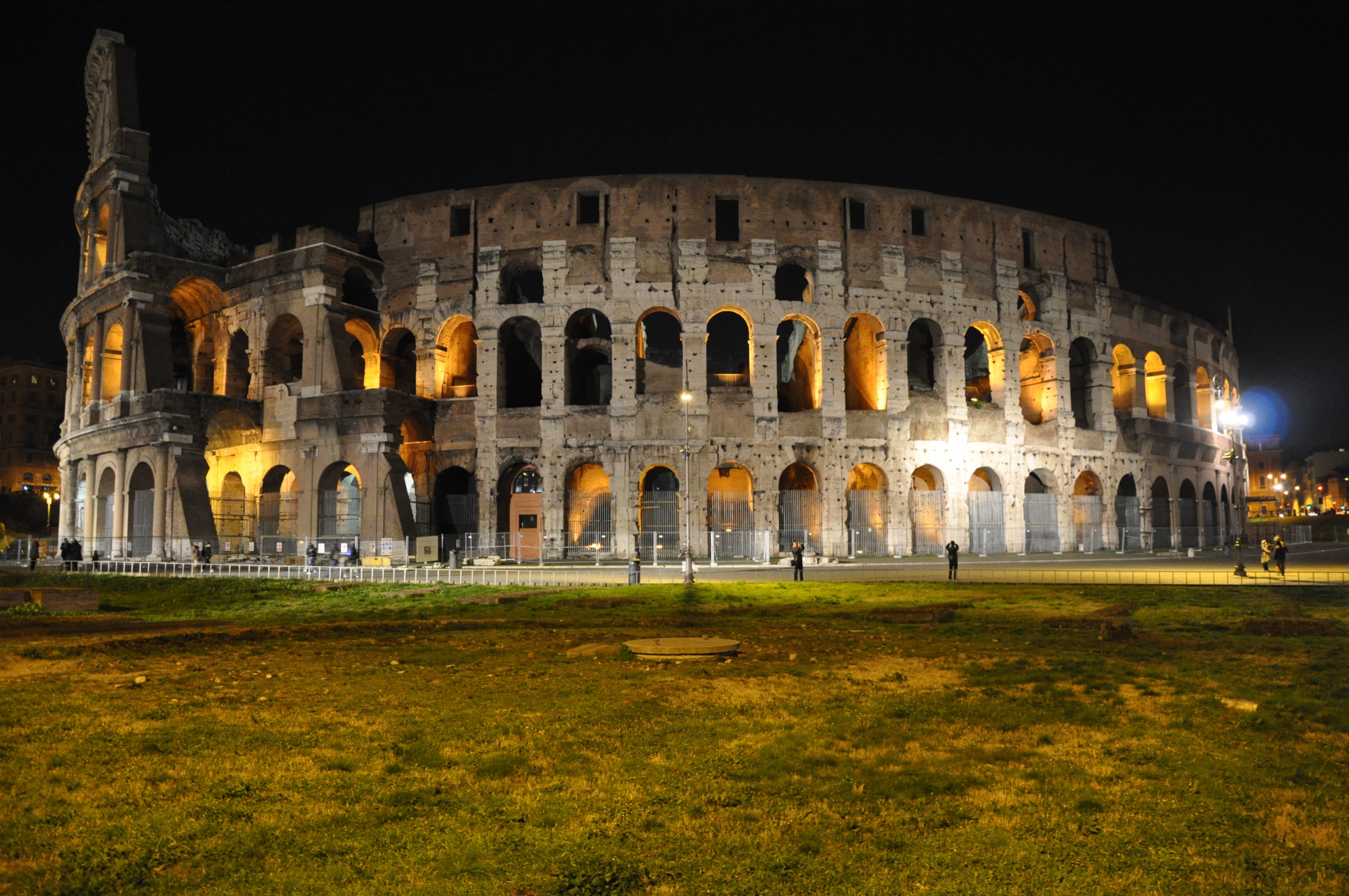 The Colosseum, illuminated at night